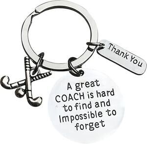 Field Hockey Coach Keychain, Unisex Field Hockey, Great Coach is Hard to Find